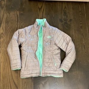 Girls North Face Reversible Coat Size 7/8